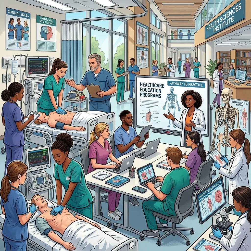 What do healthcare education and training programs involve